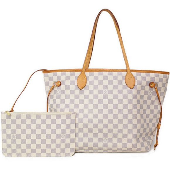 Neverfull MM Damier Azur Shoulder Bag - Picture 1 of 8